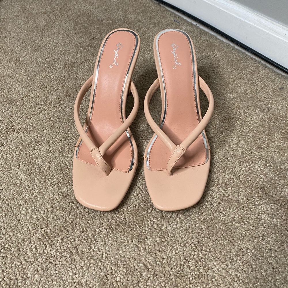 Qupid Thong Heeled Sandals NEW